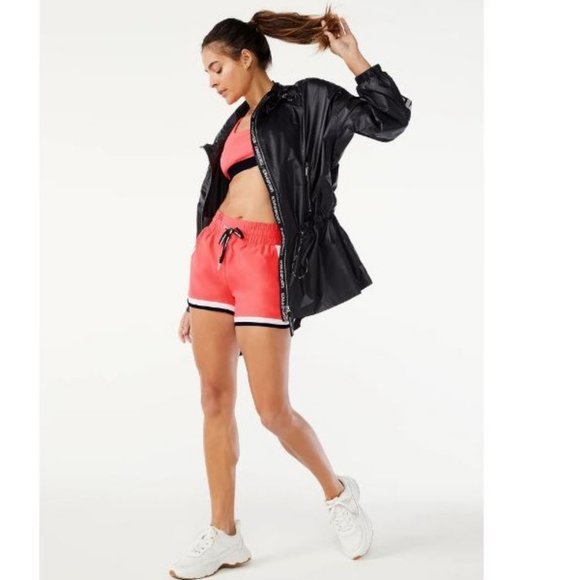 New Women's Long Anorak Jacket with Hood Hoodie Black lightweight Size Medium M - Picture 7 of 15